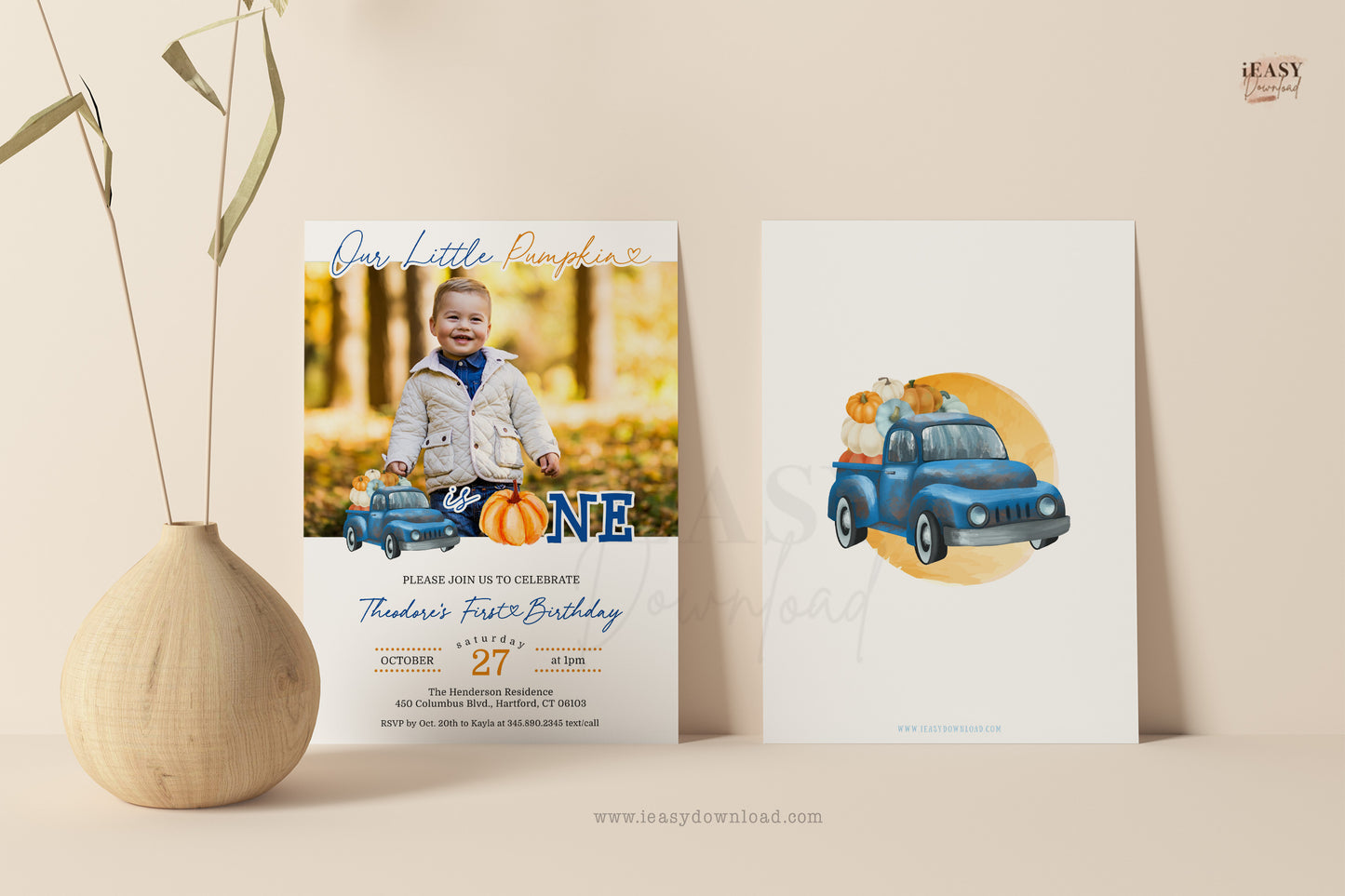 First birthday invitation for boy