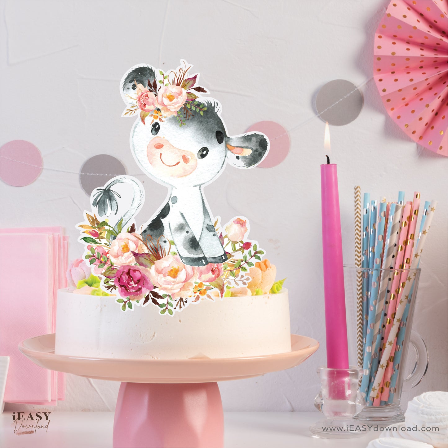 cow boy cake topper printable , print youself