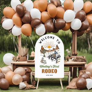 Cowboys 1st Birthday Party foam board sign. Free Shipping