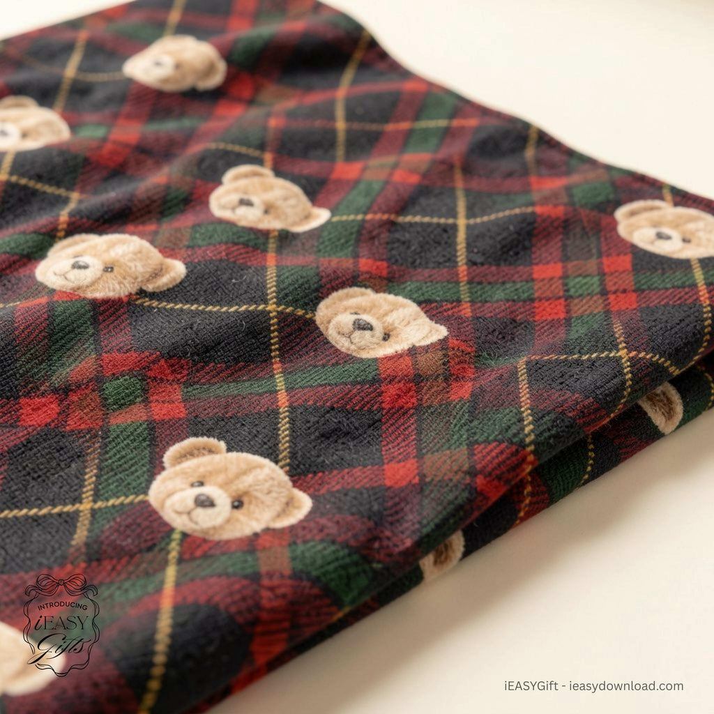 Personalized Baby Blanket Custom Name Design Teddy Bear Pattern Soft Plush Velveteen Material Perfect Newborn Gift Baby Shower Present Nursery Bedding Essential Cozy Security Blanket Adorable Bear Theme Gender Neutral Style Premium Quality