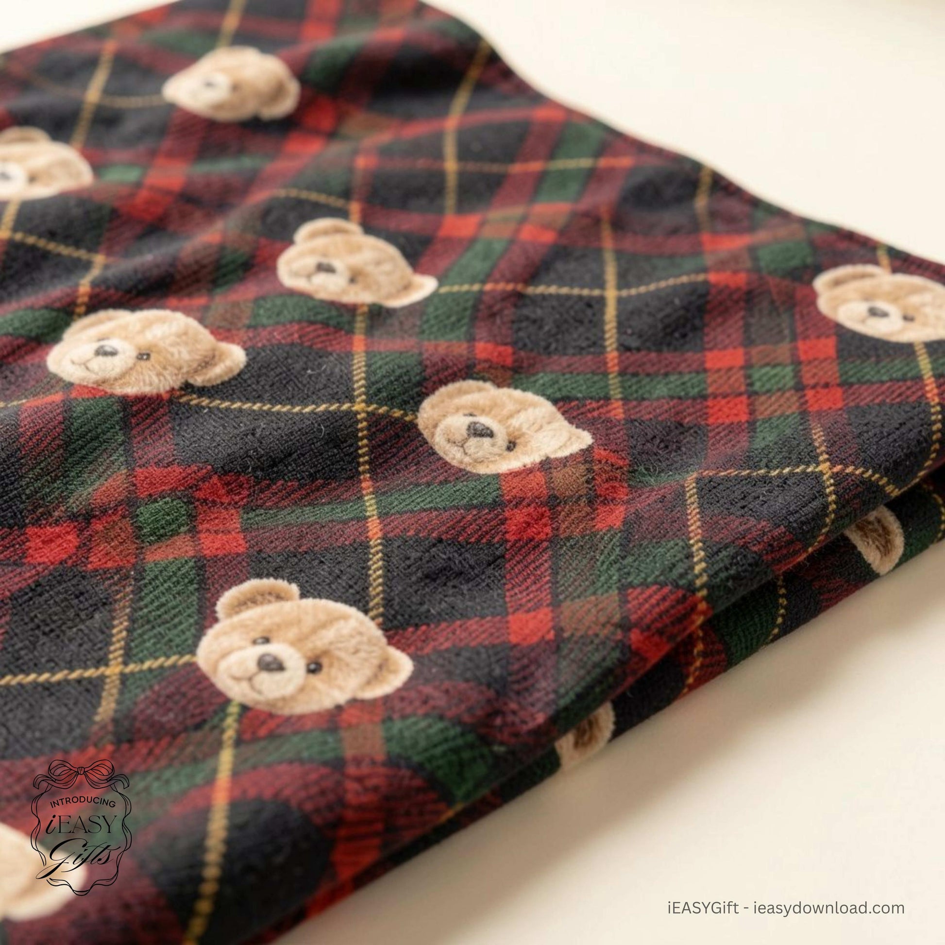 Personalized Baby Blanket Custom Name Design Teddy Bear Pattern Soft Plush Velveteen Material Perfect Newborn Gift Baby Shower Present Nursery Bedding Essential Cozy Security Blanket Adorable Bear Theme Gender Neutral Style Premium Quality