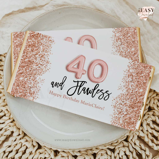 40 and Flawless Birthday Party Decorations, personalise your name