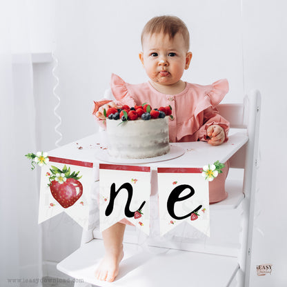 Berry Banner One for High Chair 1st Birthday