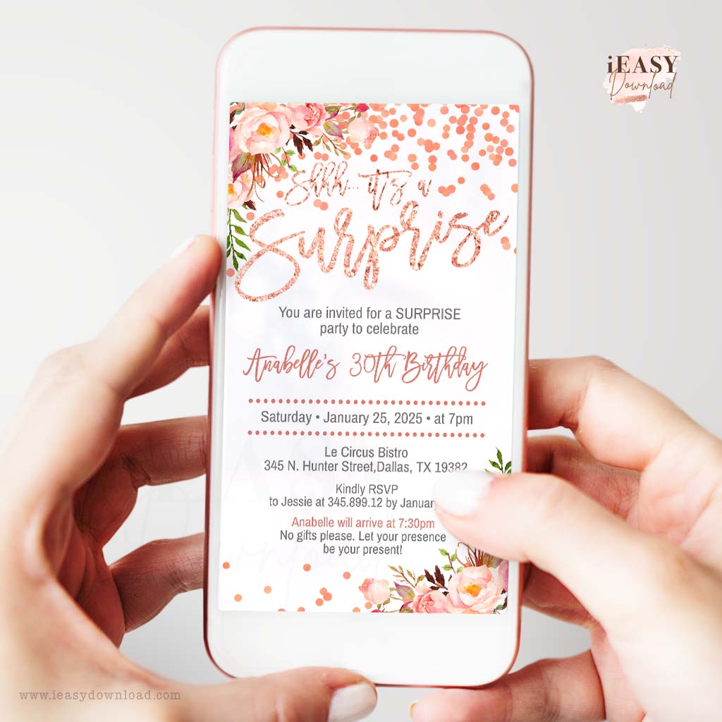 Electronic Surprise Birthday for texting and emailing
