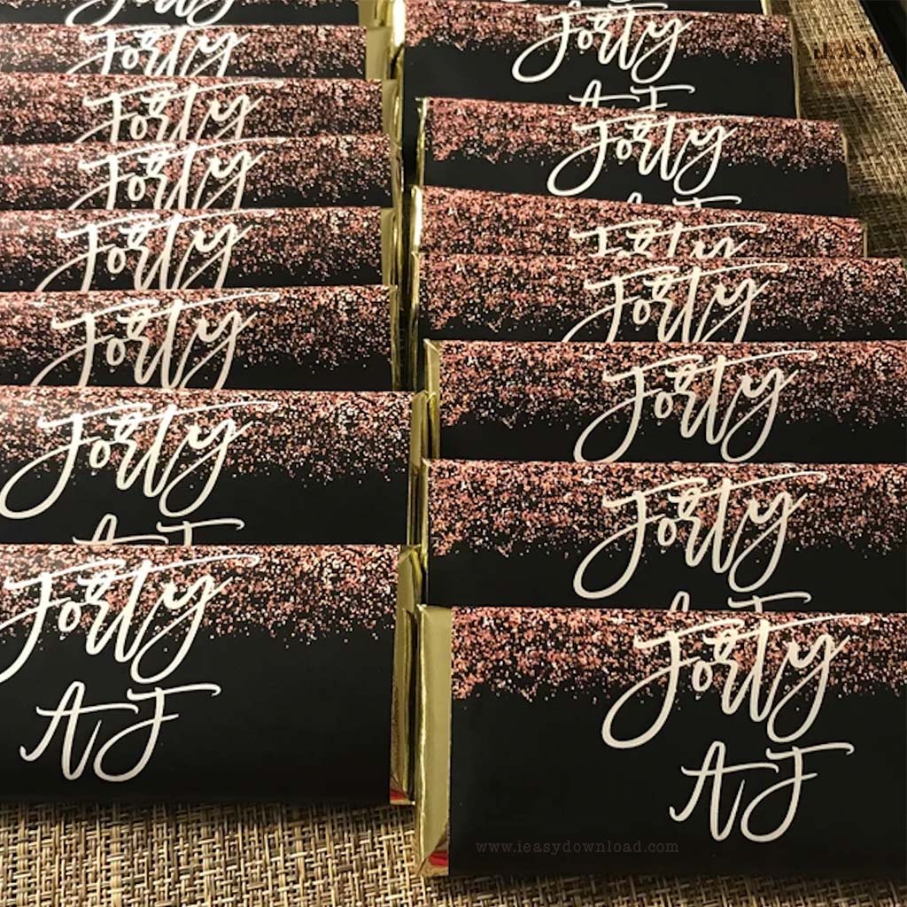 Rose gold and black Birthday Celebration for her