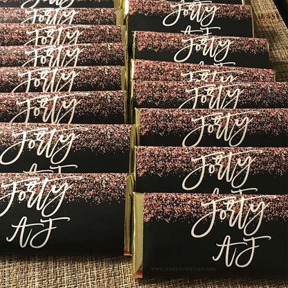 Rose gold and black Birthday Celebration for her