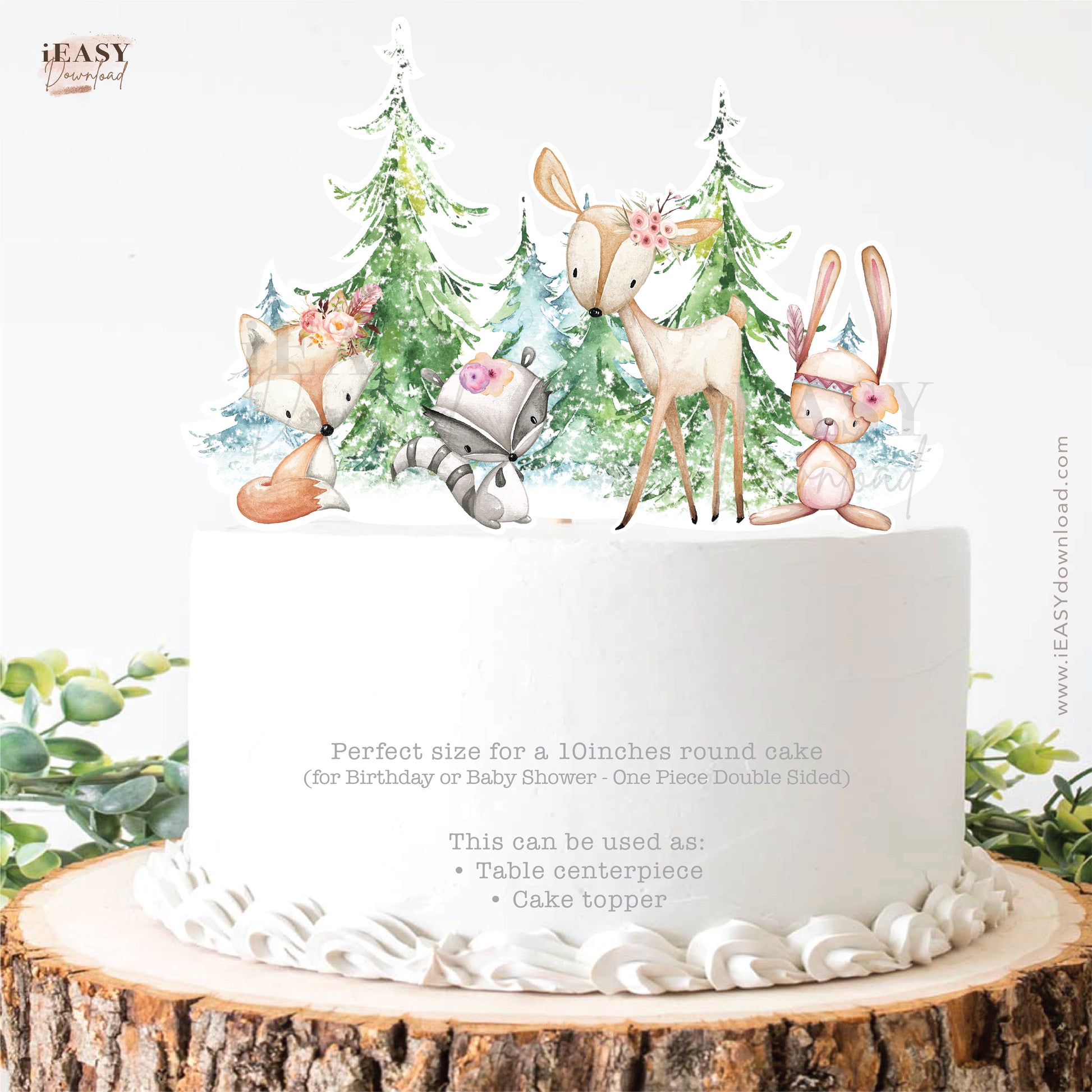 Woodland Center Piece Decoration Ideas for a Baby Shower Girl