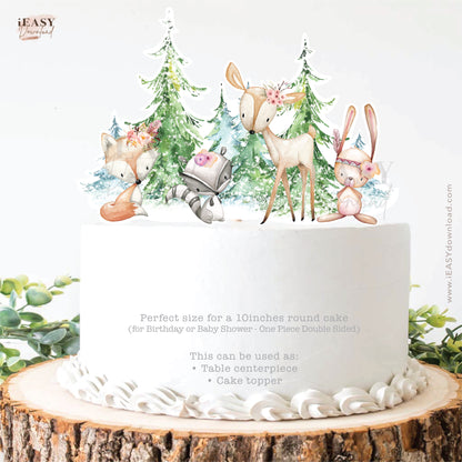 Woodland Center Piece Decoration Ideas for a Baby Shower Girl