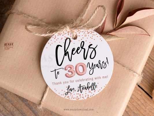 Cheers to 30 years tag