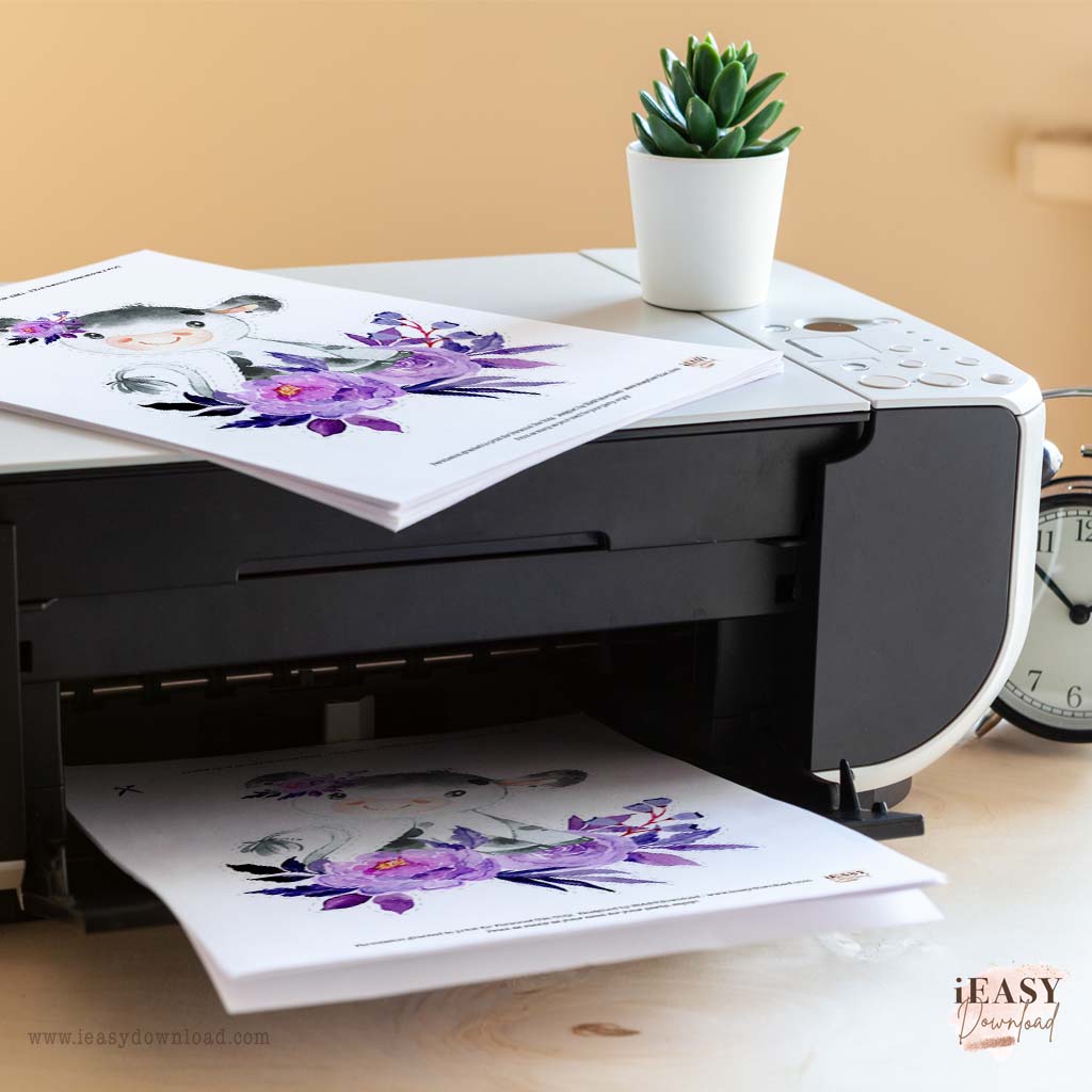 Baby Shower Cow Girl, print yourself at home